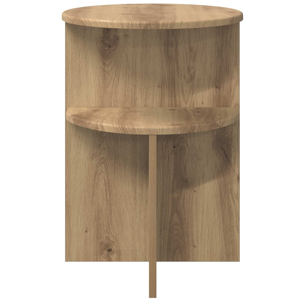 Beistelltisch Artisan-Eiche Ø 39,5 x 55 cm Holzwerkstoff