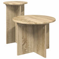Beistelltisch-Set mit Speicher 2 pcs Sonoma-Eiche Holzwerkstoff