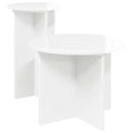Beistelltisch-Set 2 pcs Hochglanz Weiß Holzwerkstoff