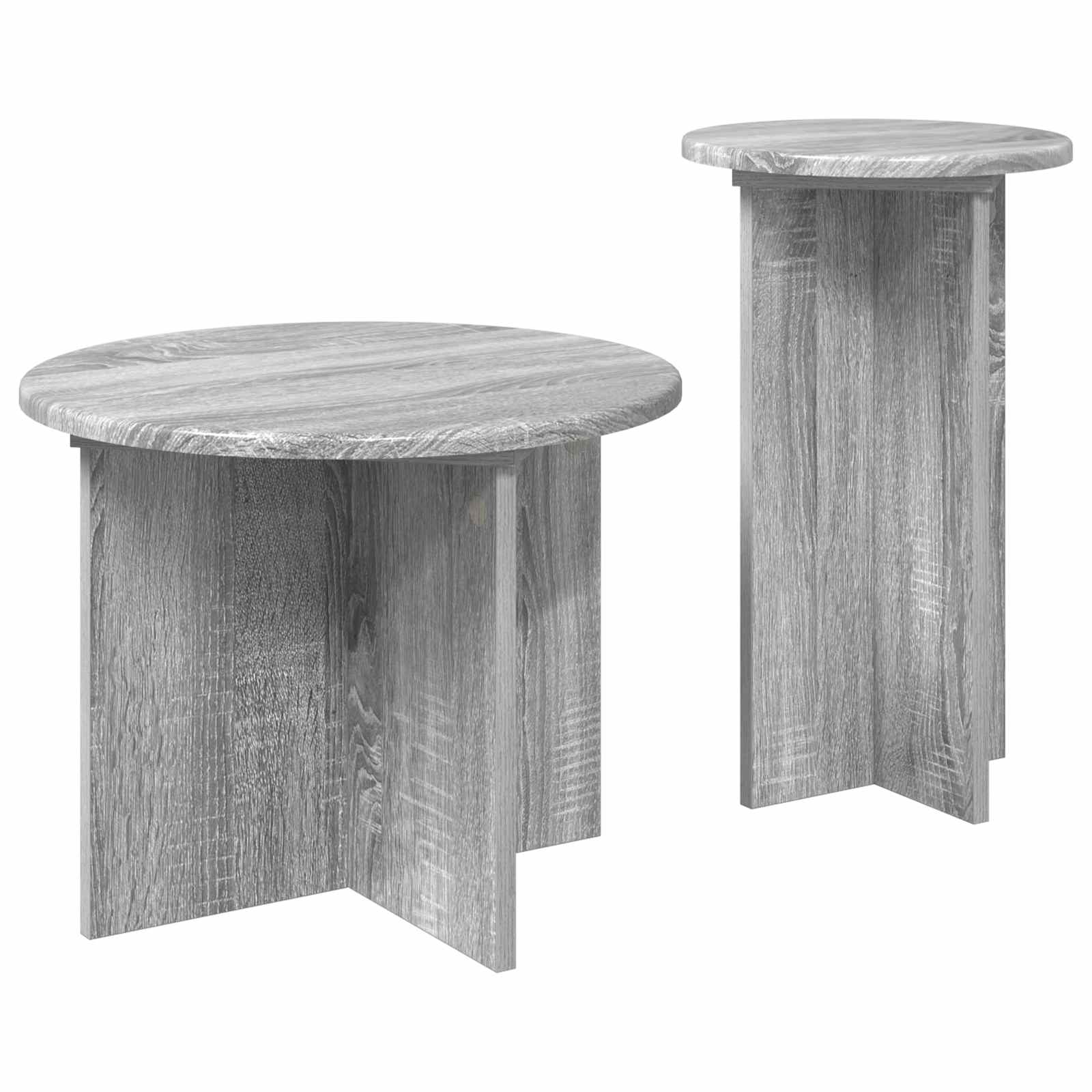 Beistelltisch-Set 2 pcs Graues Sonoma Holzwerkstoff