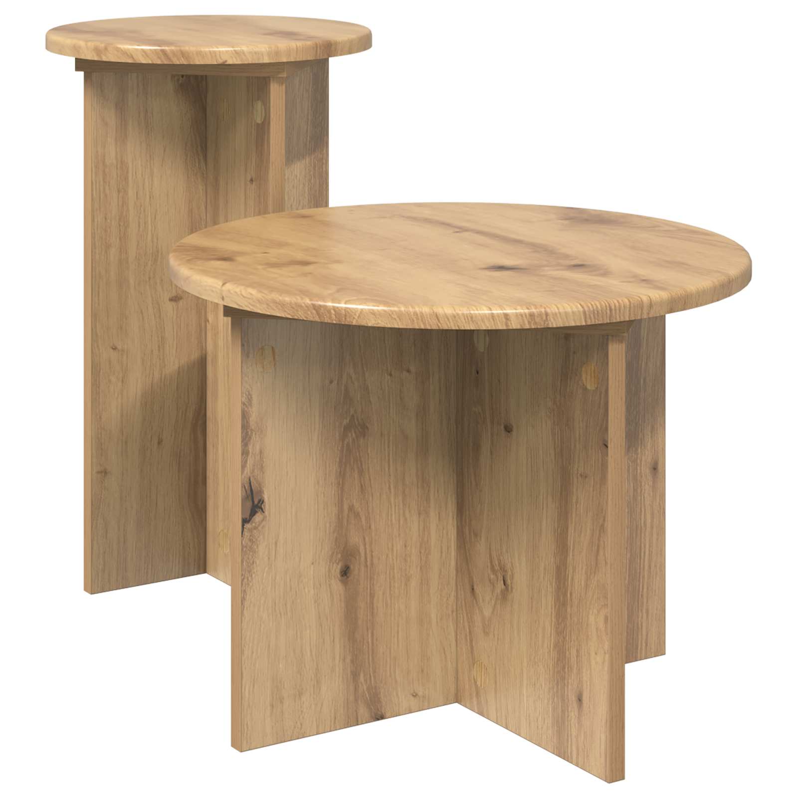 Beistelltisch-Set 2 pcs Artisan-Eiche Holzwerkstoff
