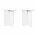 Beistelltisch 2 pcs Weiß Ø 39 x 38 cm Holzwerkstoff