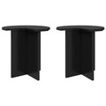 Beistelltisch 2 pcs Schwarze Eiche Ø 39 x 38 cm Holzwerkstoff