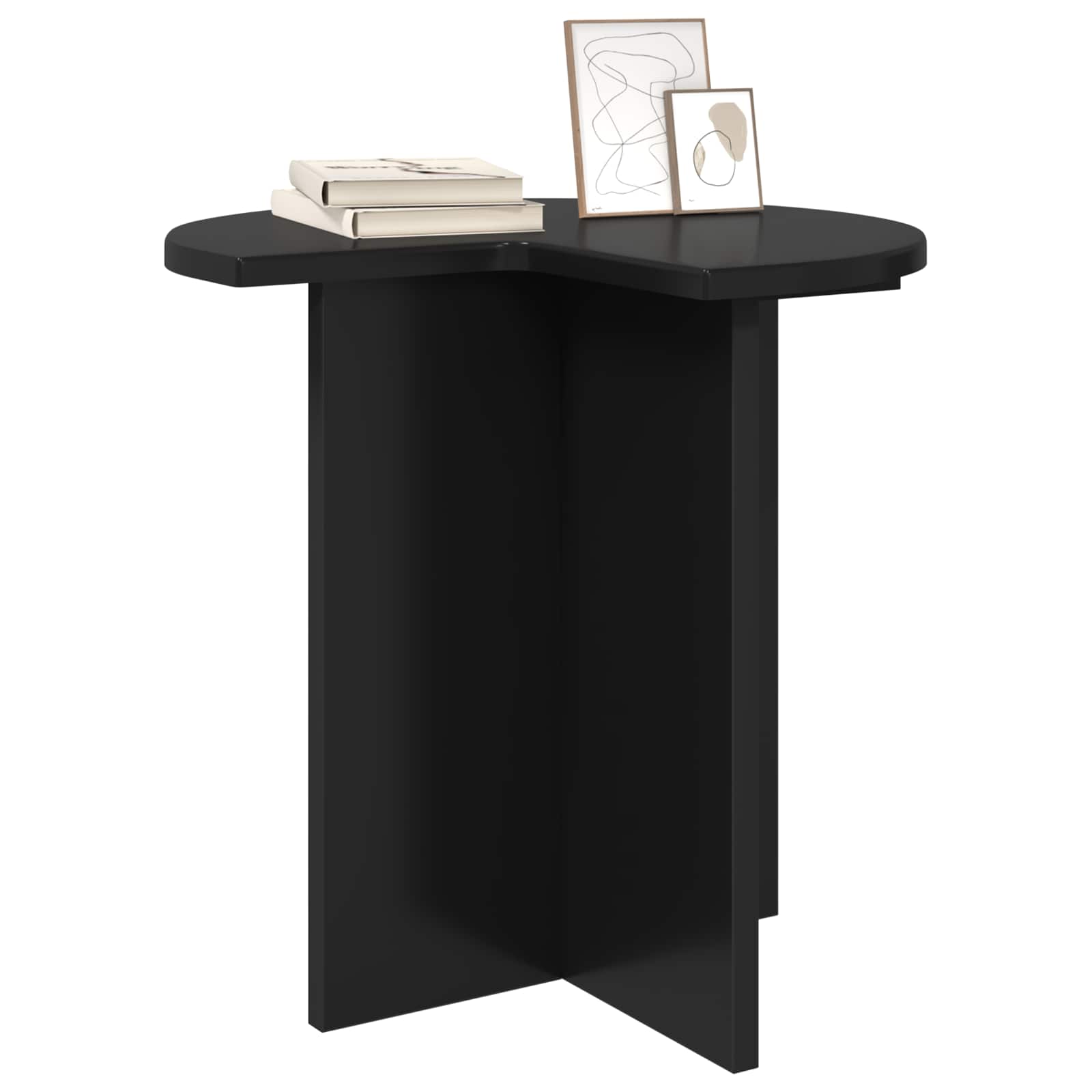 Beistelltisch 2 pcs Schwarze Eiche Ø 39 x 38 cm Holzwerkstoff
