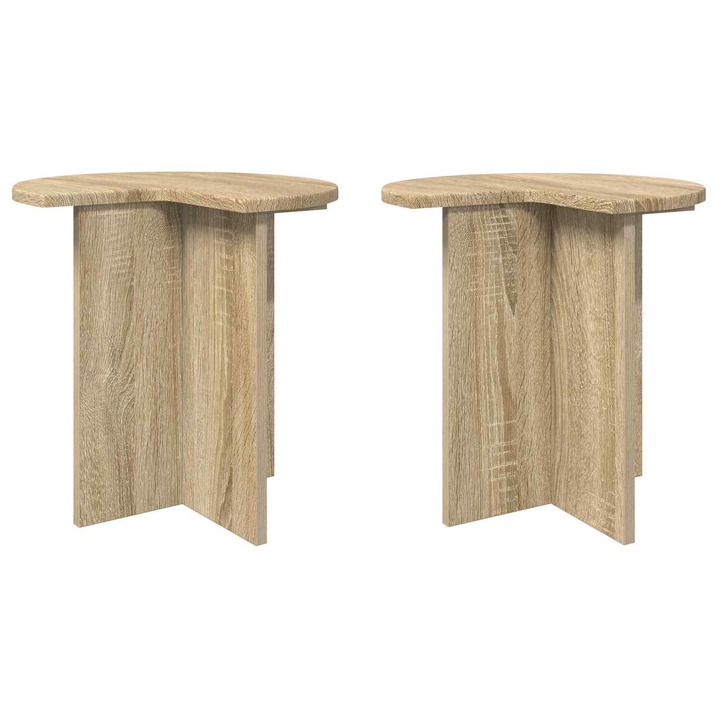 Beistelltisch 2 pcs Sonoma-Eiche Ø 39 x 38 cm Holzwerkstoff