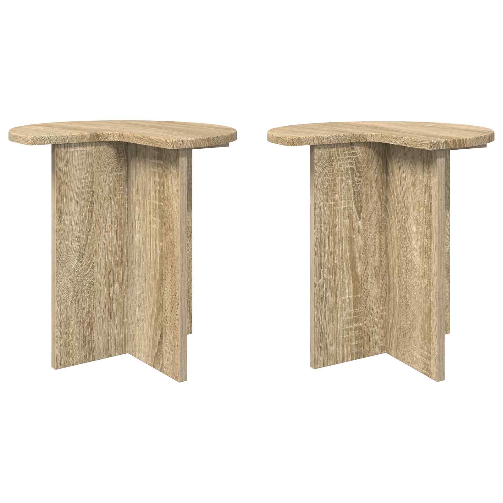 Beistelltisch 2 pcs Sonoma-Eiche Ø 39 x 38 cm Holzwerkstoff