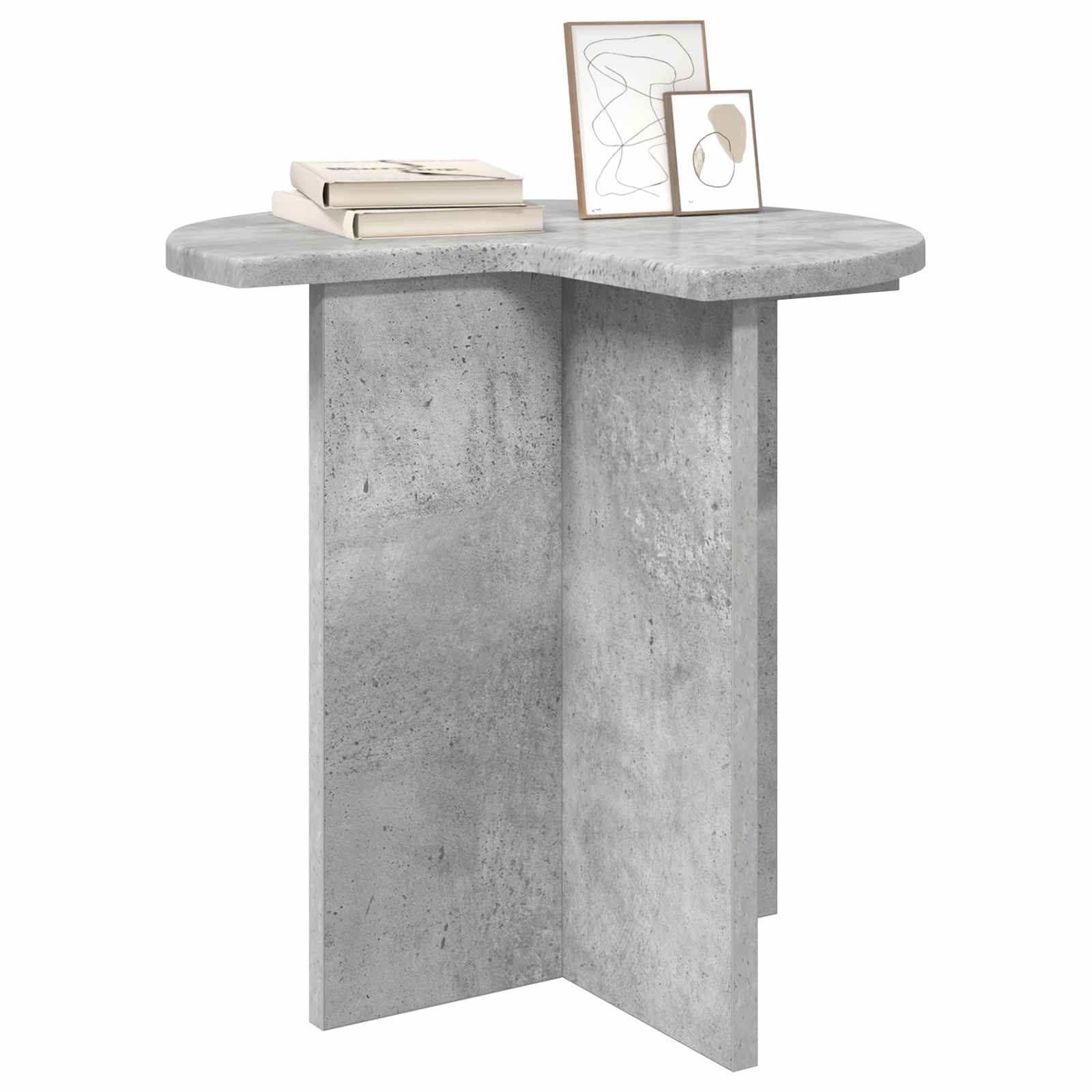 Beistelltisch mit Speicher Betongrau Ø 39 x 38 cm Holzwerkstoff