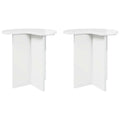 Beistelltisch 2 pcs Hochglanz Weiß Ø 39 x 38 cm Holzwerkstoff