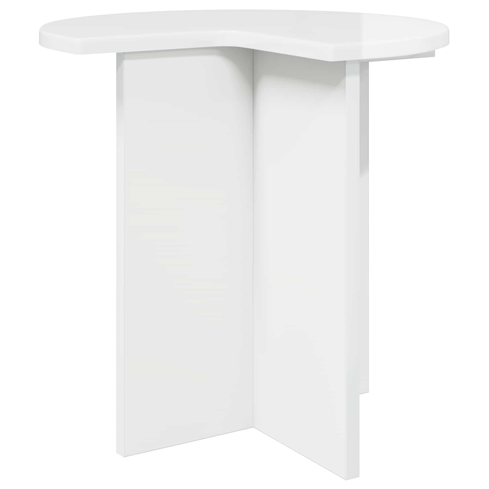 Beistelltisch 2 pcs Hochglanz Weiß Ø 39 x 38 cm Holzwerkstoff