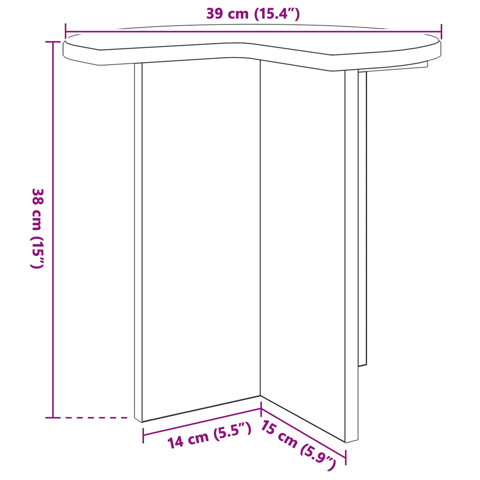 Beistelltisch 2 pcs Hochglanz Weiß Ø 39 x 38 cm Holzwerkstoff