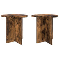 Beistelltisch mit Speicher 2 pcs Geräucherte Eiche Ø 39 x 38 cm