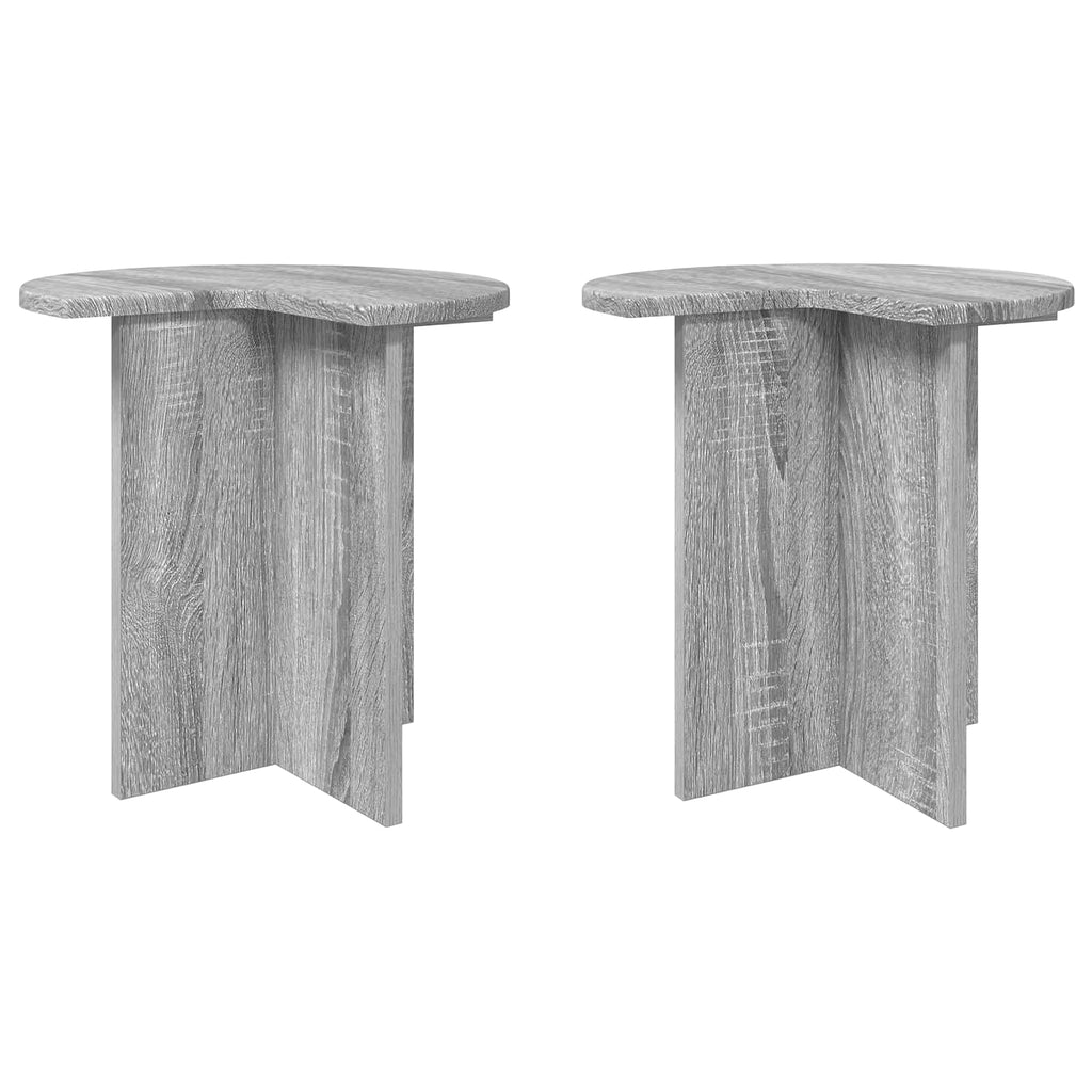 Beistelltisch 2 pcs Graues Sonoma Ø 39 x 38 cm Holzwerkstoff