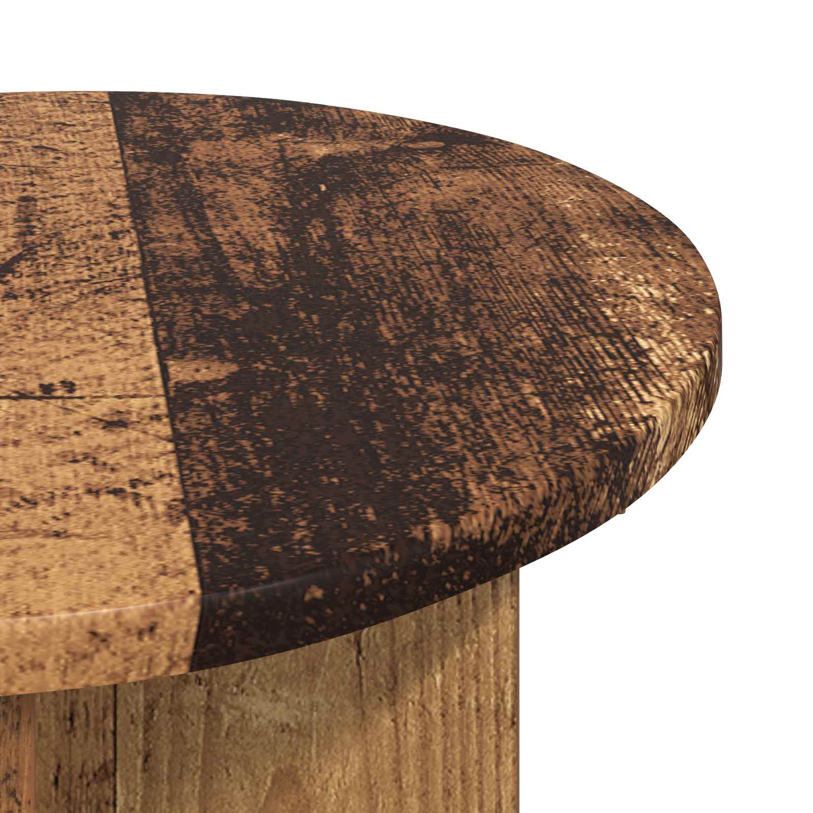 Beistelltisch mit Speicher Altholz Ø 39 x 38 cm Holzwerkstoff