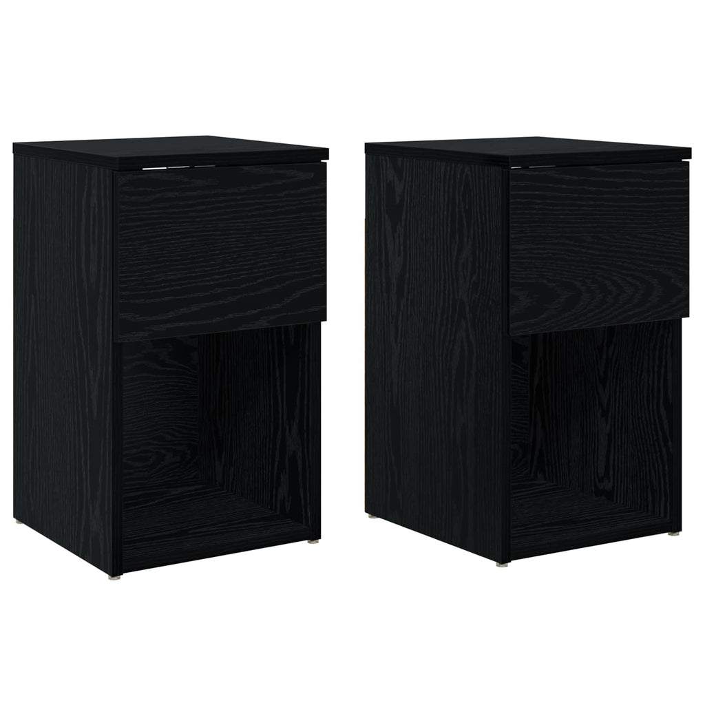 Bettschrank 2 pcs Schwarze Eiche 29 x 31,5 x 49 cm