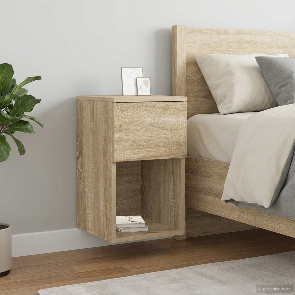 Bettschrank 2 pcs Sonoma-Eiche 29 x 31,5 x 49 cm Holzwerkstoff