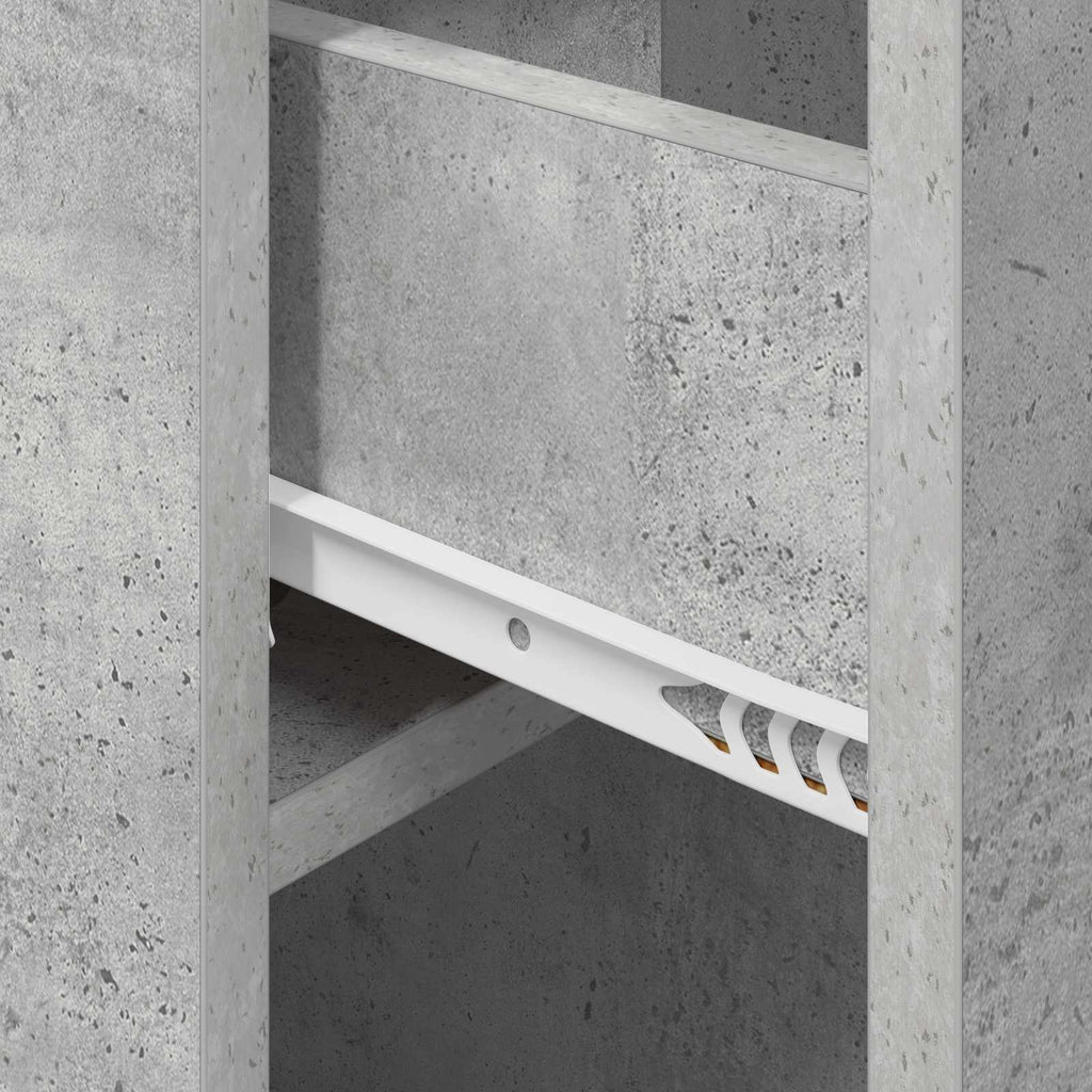 Bettschrank Betongrau 29 x 31,5 x 49 cm Holzwerkstoff