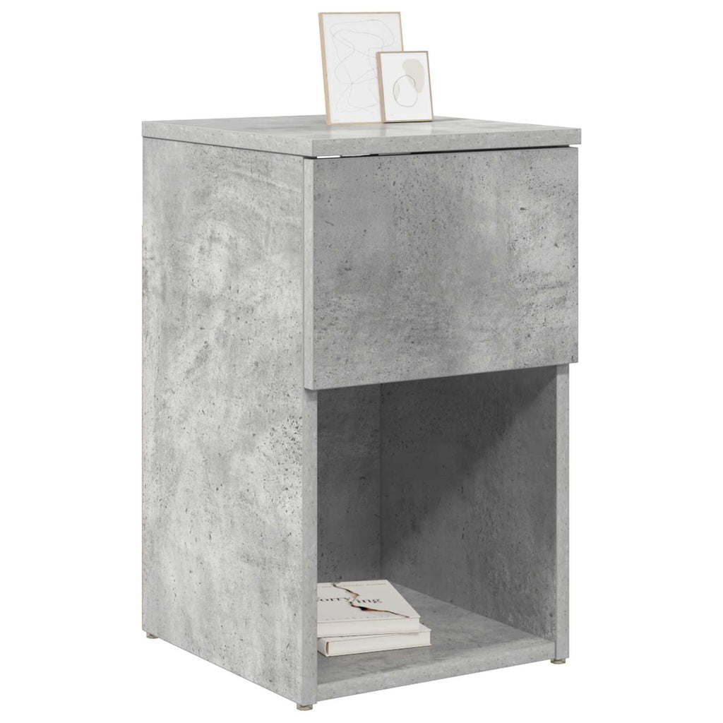 Bettschrank Betongrau 29 x 31,5 x 49 cm Holzwerkstoff
