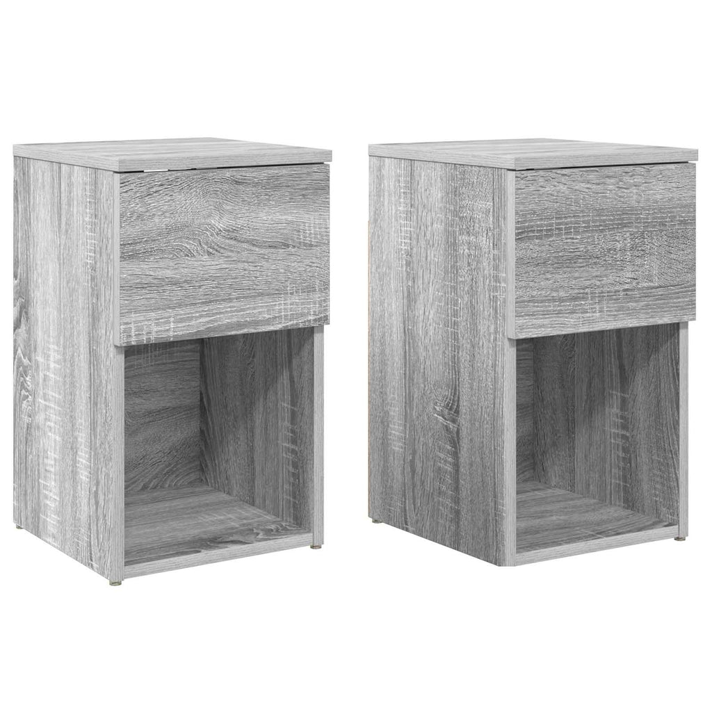 Bettschrank 2 pcs Graues Sonoma 29 x 31,5 x 49 cm Holzwerkstoff