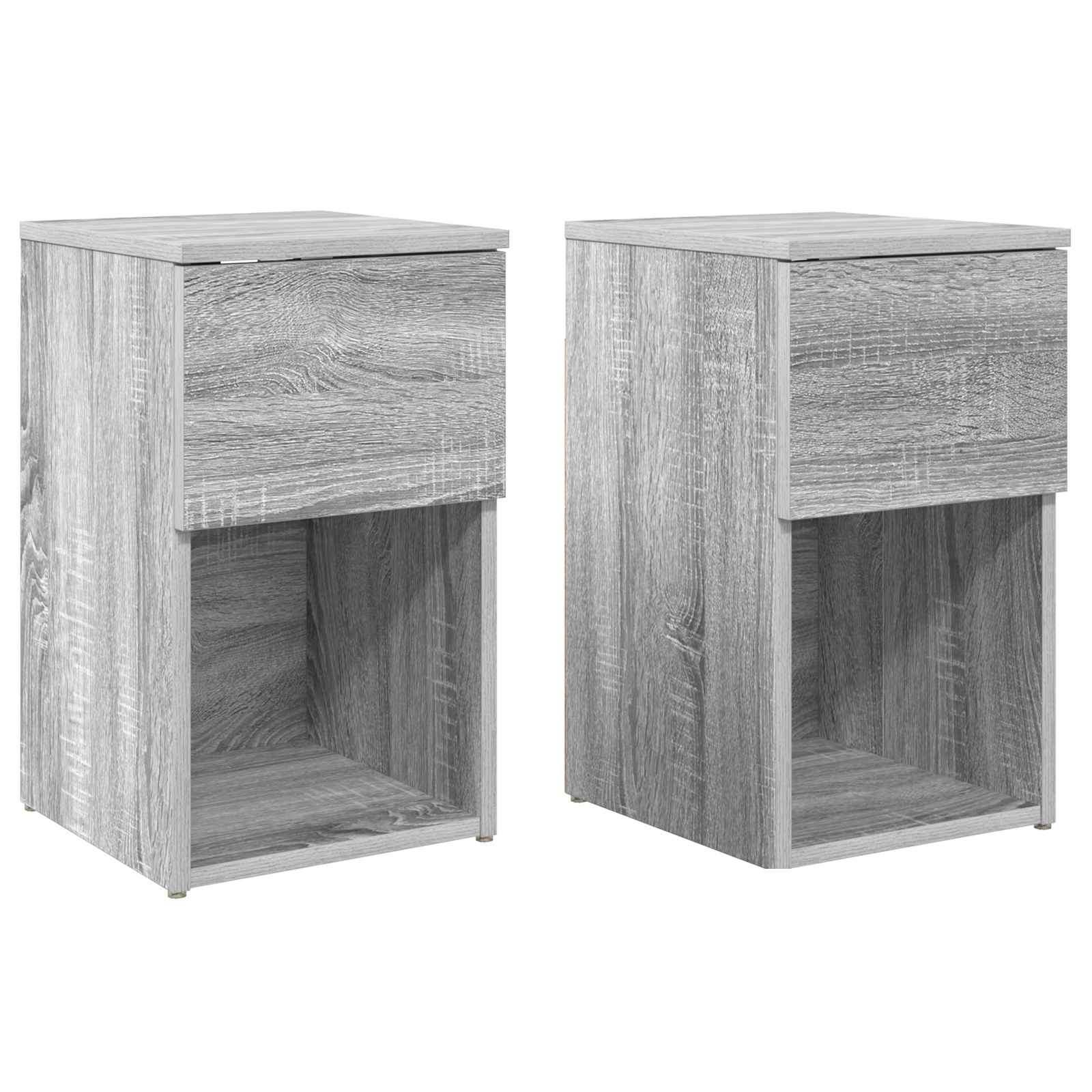 Bettschrank 2 pcs Graues Sonoma 29 x 31,5 x 49 cm Holzwerkstoff