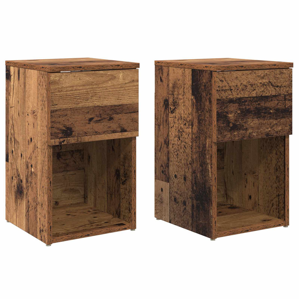 Bettschrank 2 pcs Altholz 29 x 31,5 x 49 cm Holzwerkstoff