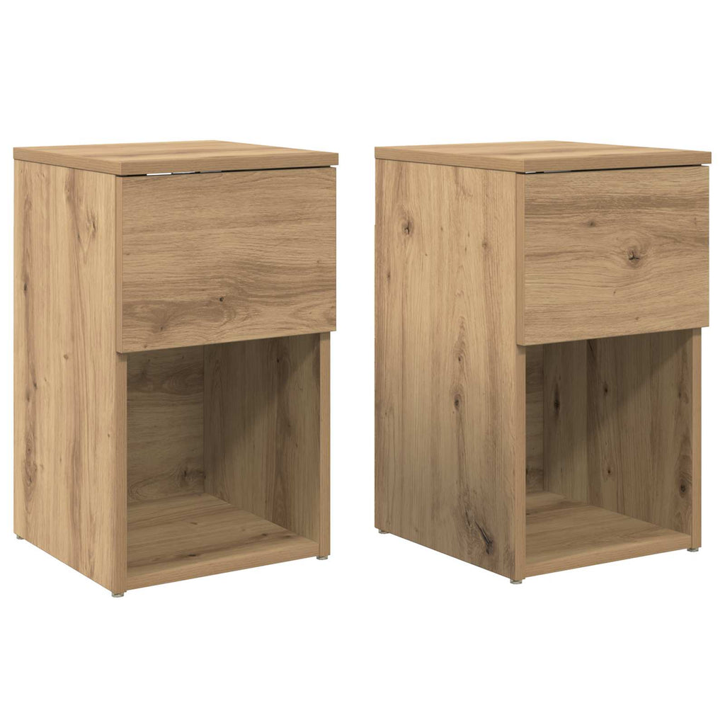 Bettschrank 2 pcs Artisan-Eiche 29 x 31,5 x 49 cm Holzwerkstoff