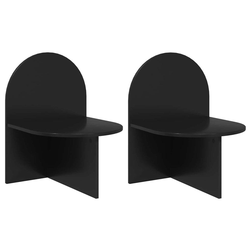 Nachttisch 2 pcs Schwarze Eiche 48 x 49 x 65 cm Holzwerkstoff