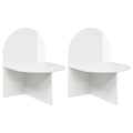 Nachttisch 2 pcs Hochglanz Weiß 48 x 49 x 65 cm Holzwerkstoff