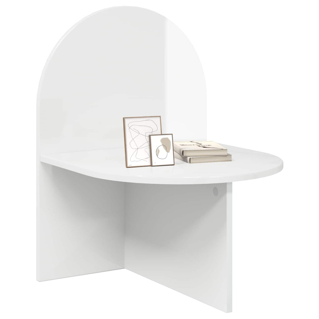 Nachttisch 2 pcs Hochglanz Weiß 48 x 49 x 65 cm Holzwerkstoff