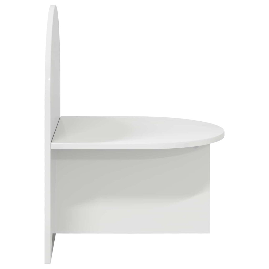 Nachttisch 2 pcs Hochglanz Weiß 48 x 49 x 65 cm Holzwerkstoff