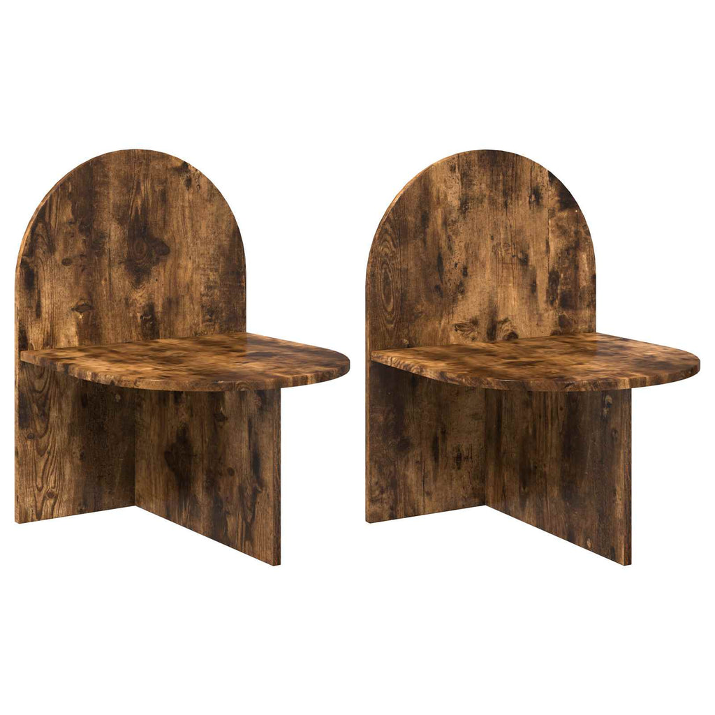 Nachttisch 2 pcs Geräucherte Eiche 48 x 49 x 65 cm