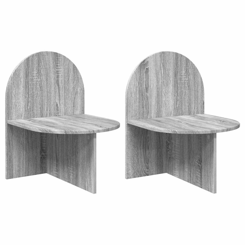 Nachttisch 2 pcs Graues Sonoma 48 x 49 x 65 cm Holzwerkstoff