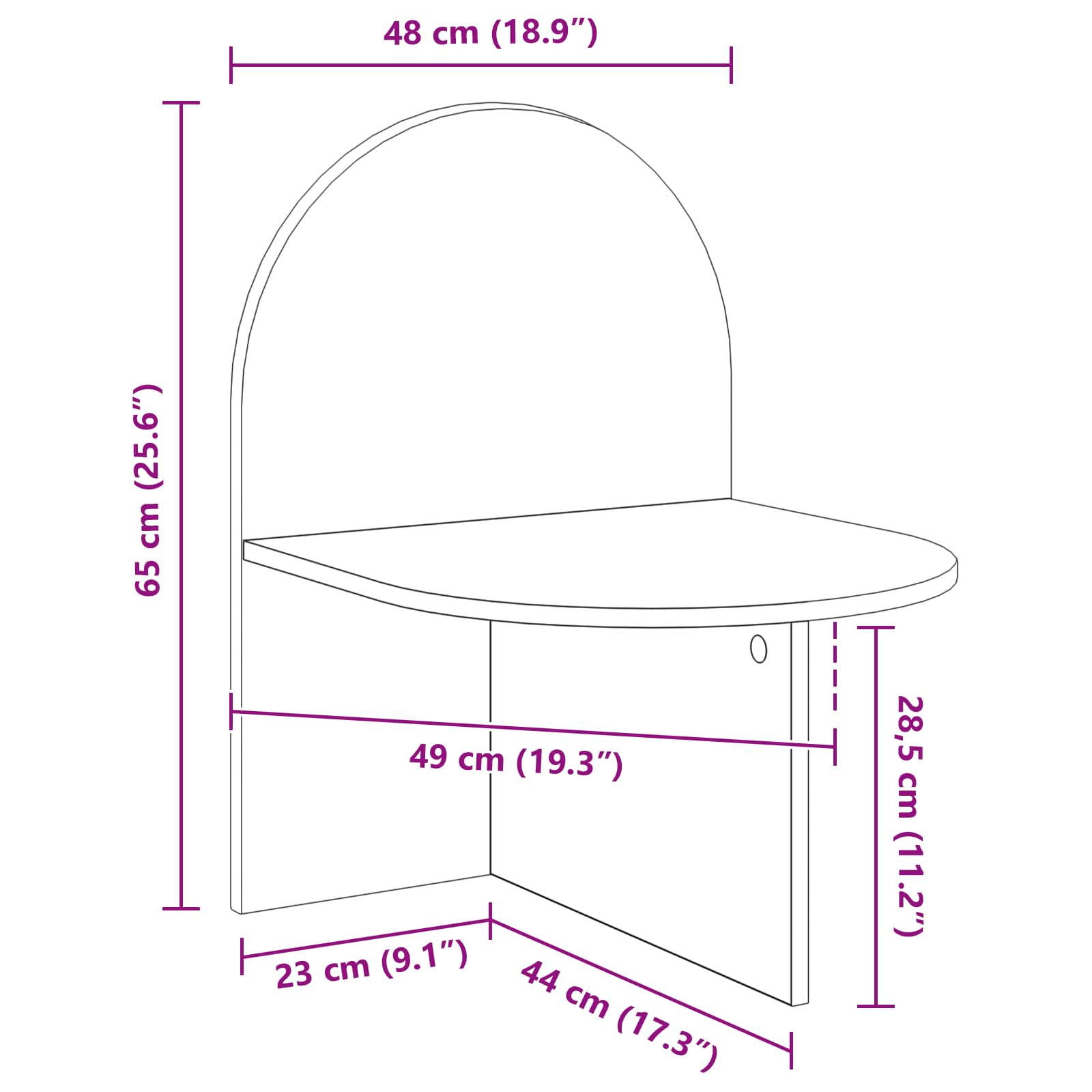 Nachttisch 2 pcs Altholz 48 x 49 x 65 cm Holzwerkstoff