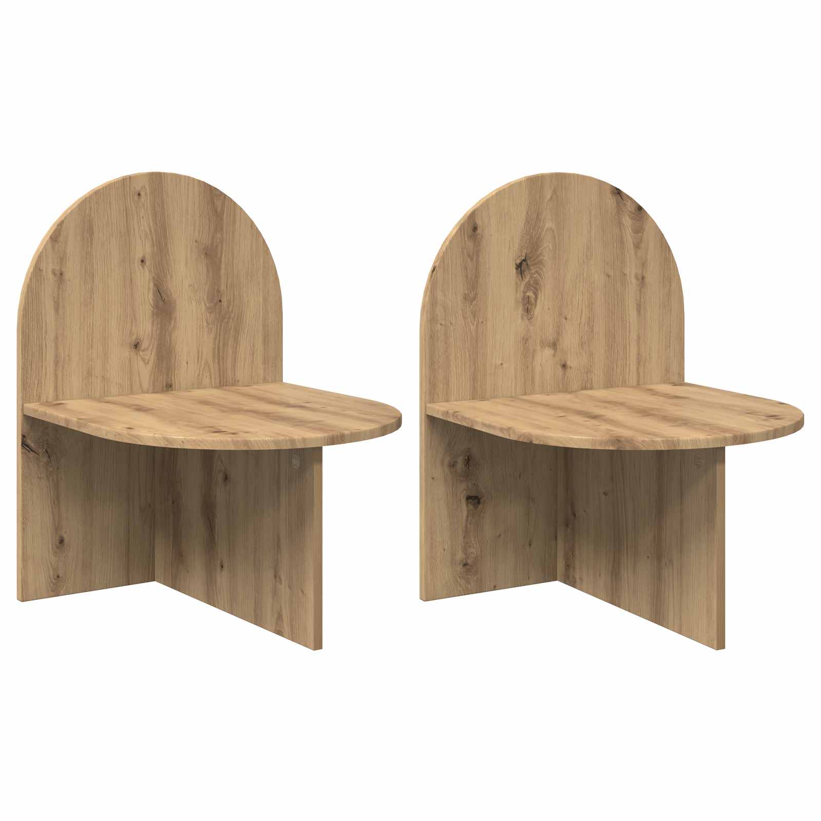 Nachttisch 2 pcs Artisan-Eiche 48 x 49 x 65 cm Holzwerkstoff