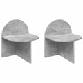 Nachttisch 2 pcs Betongrau 40 x 35,5 x 45,5 cm Holzwerkstoff