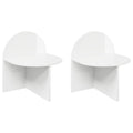 Nachttisch 2 pcs Hochglanz Weiß 40 x 35,5 x 45,5 cm