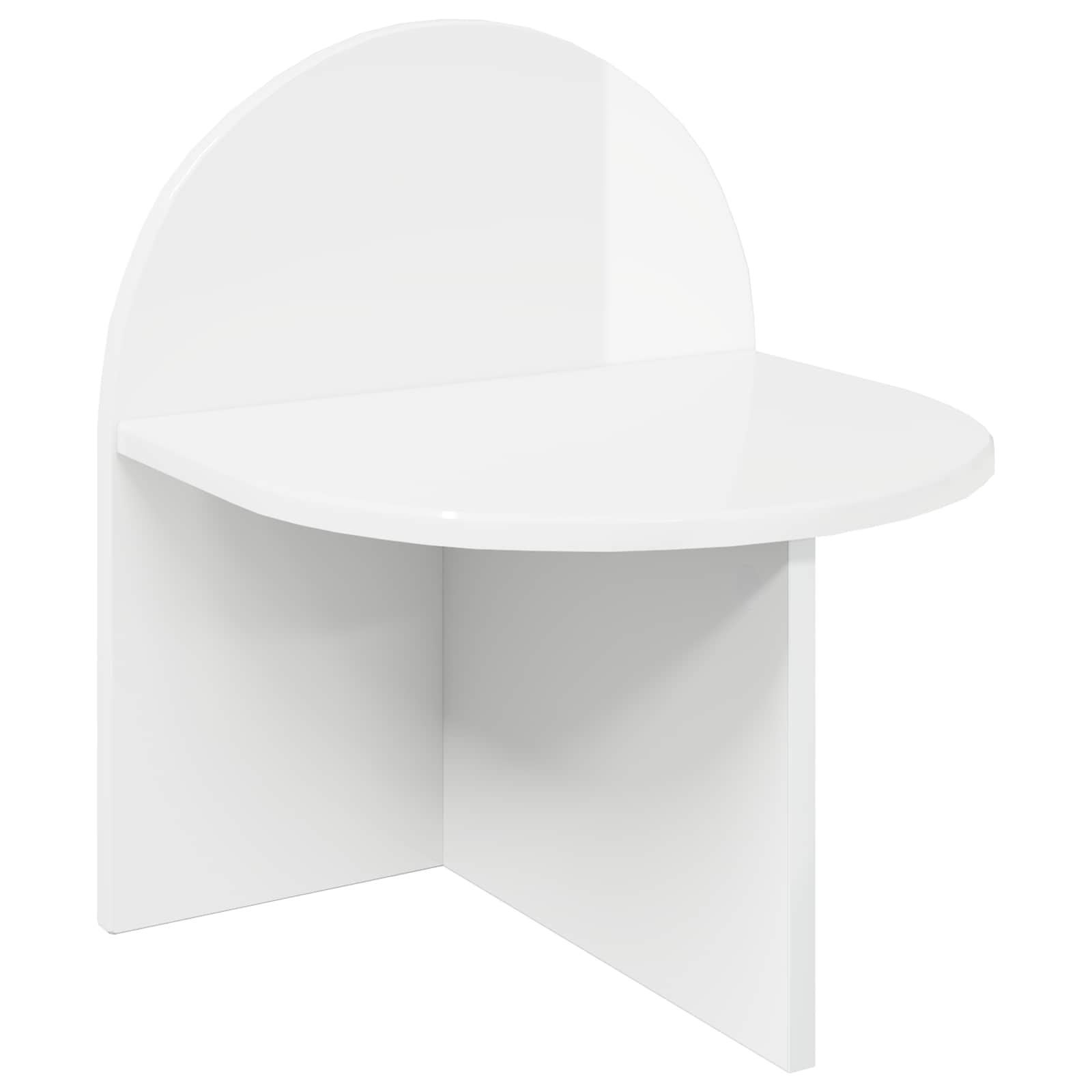 Nachttisch 2 pcs Hochglanz Weiß 40 x 35,5 x 45,5 cm