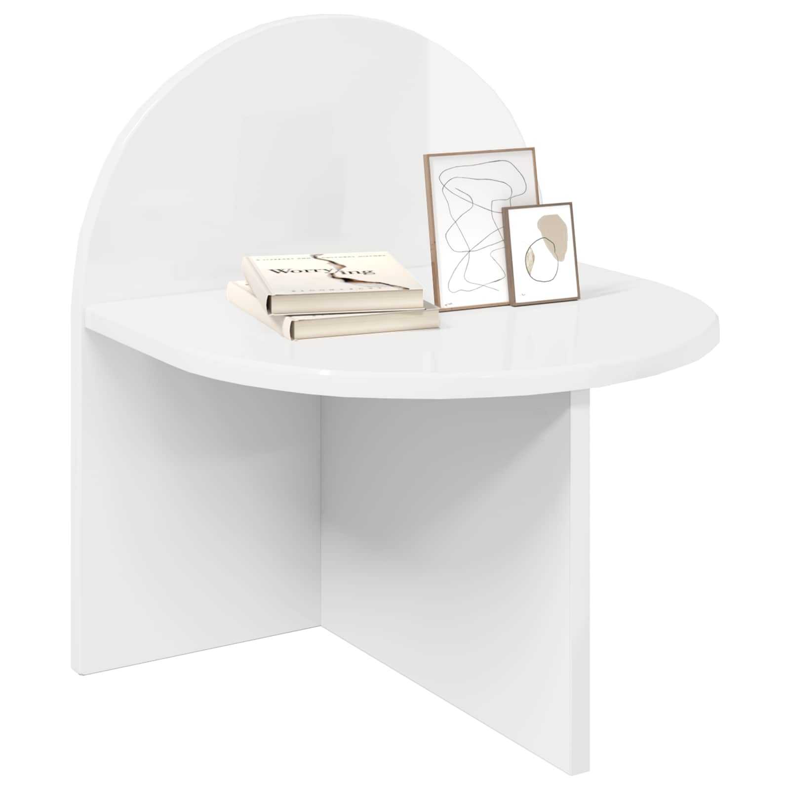 Nachttisch 2 pcs Hochglanz Weiß 40 x 35,5 x 45,5 cm