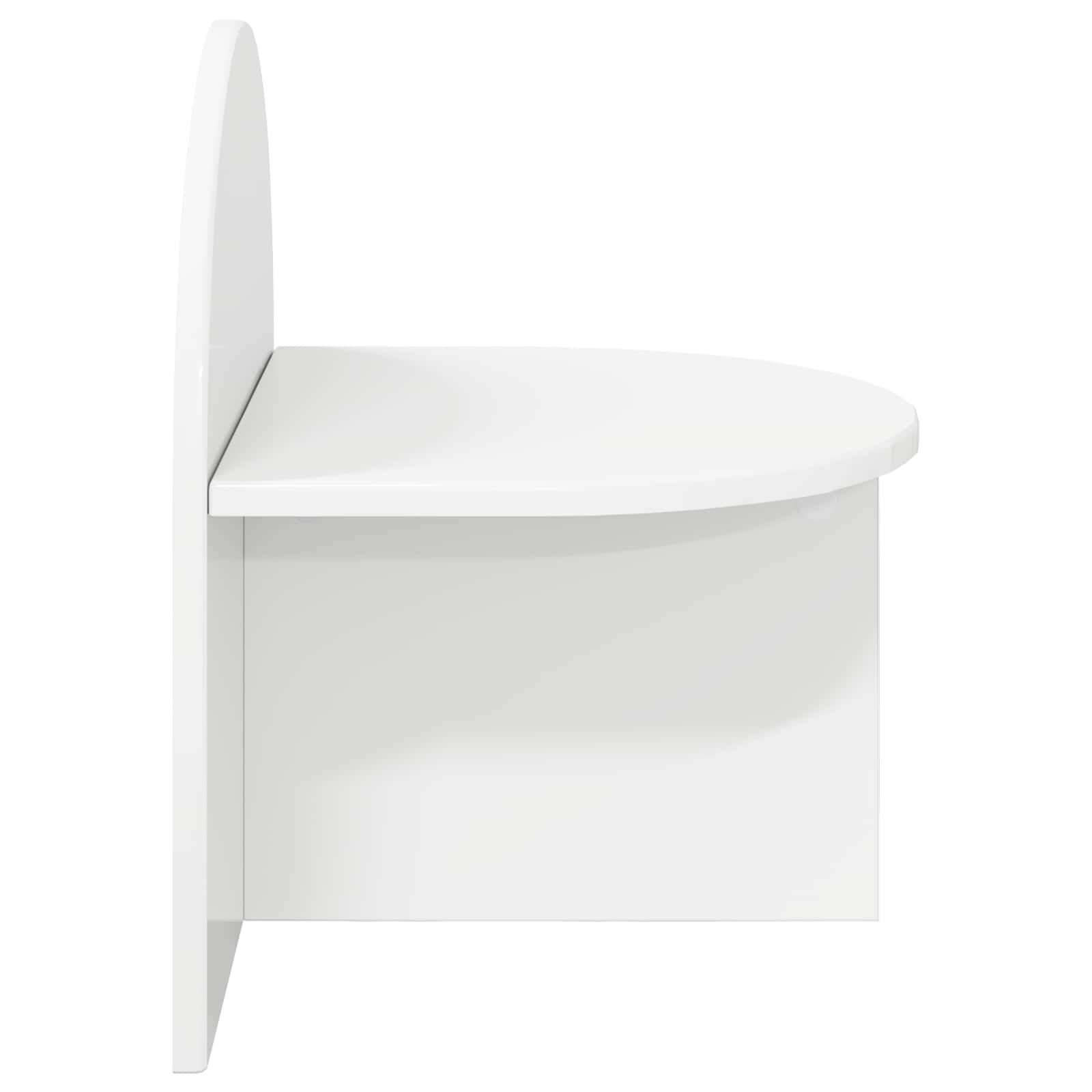 Nachttisch 2 pcs Hochglanz Weiß 40 x 35,5 x 45,5 cm