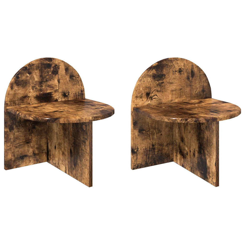 Nachttisch 2 pcs Geräucherte Eiche 40 x 35,5 x 45,5 cm