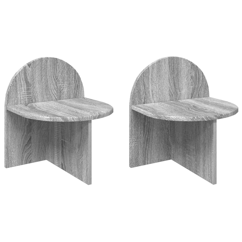 Nachttisch 2 pcs Graues Sonoma 40 x 35,5 x 45,5 cm
