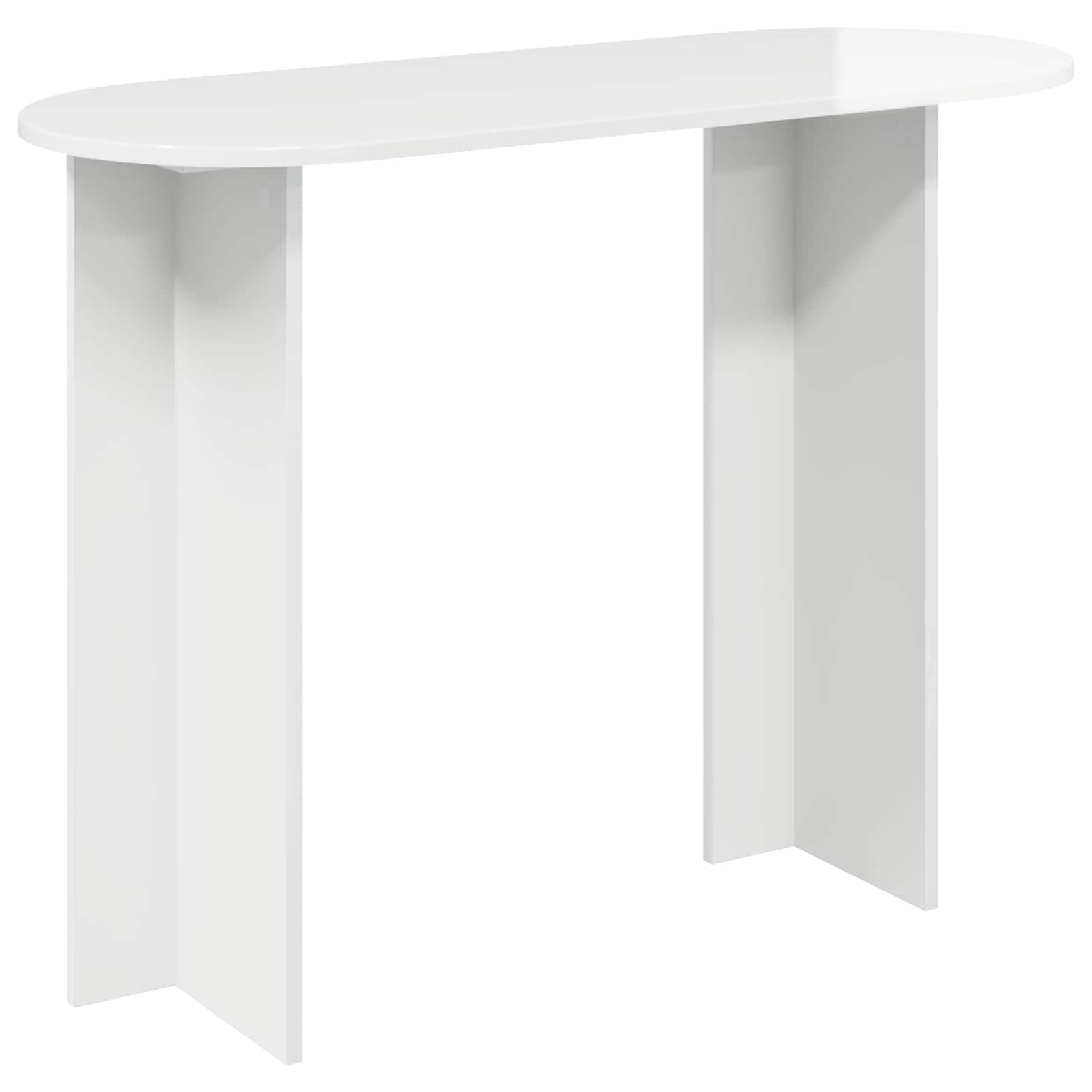 Konsolentisch Hochglanz Weiß 100 x 39,5 x 75 cm Holzwerkstoff
