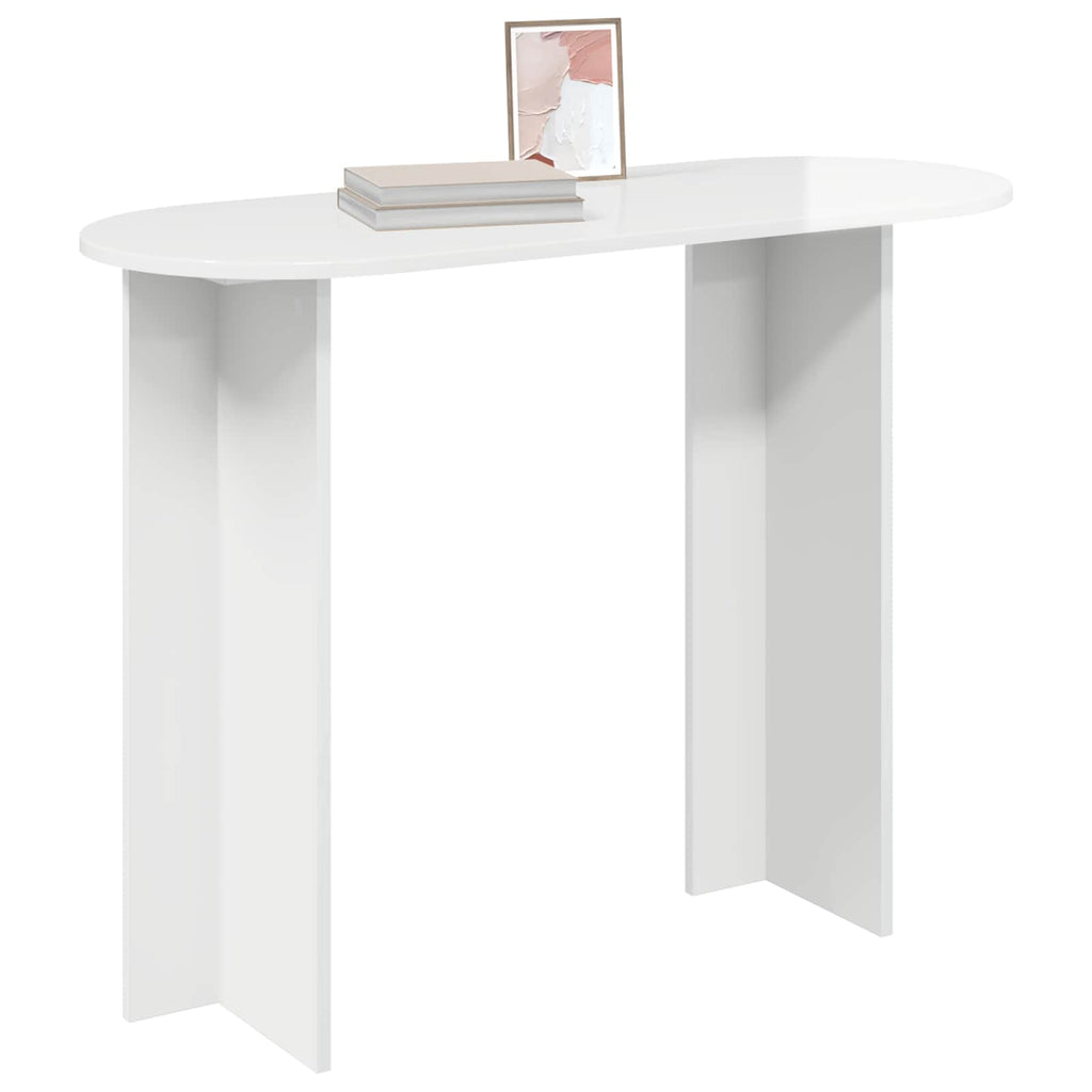 Konsolentisch Hochglanz Weiß 100 x 39,5 x 75 cm Holzwerkstoff