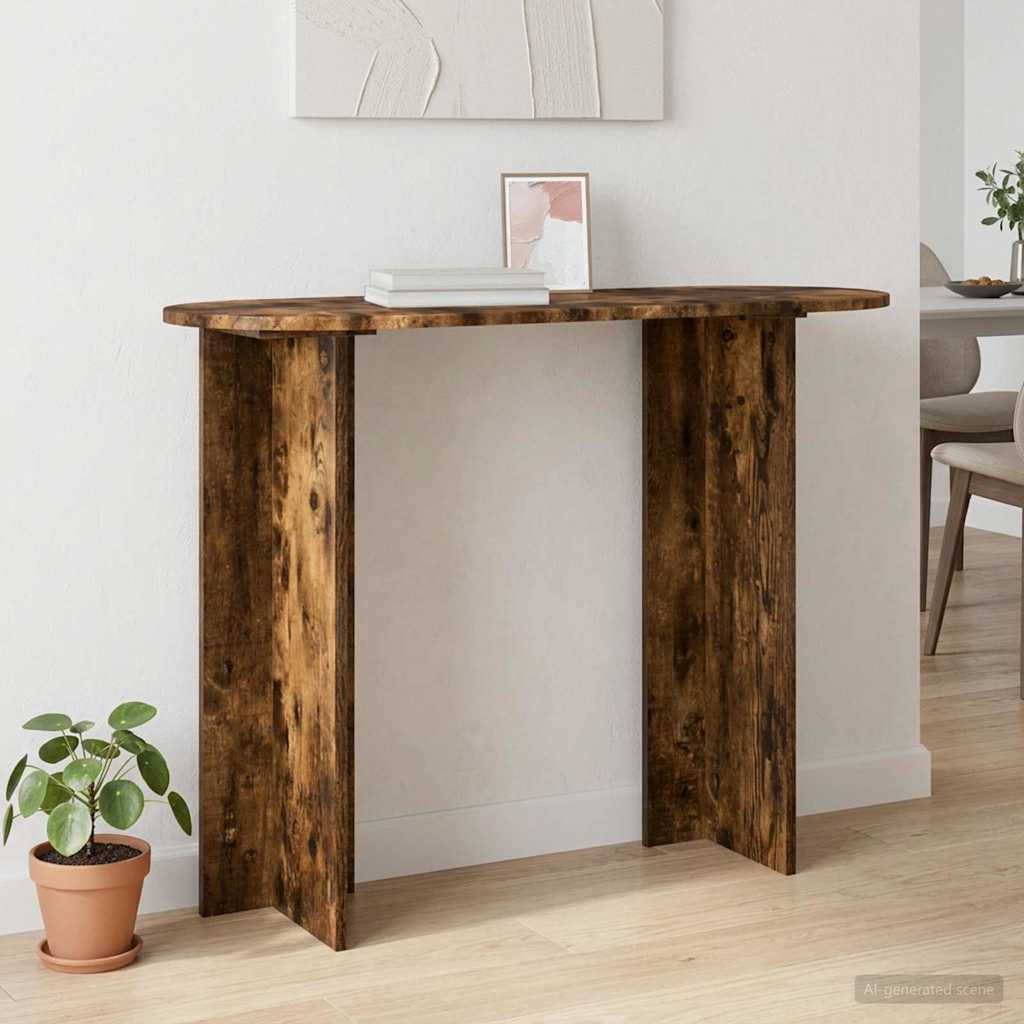 Konsolentisch mit Speicher Geräucherte Eiche 100 x 39,5 x 75 cm