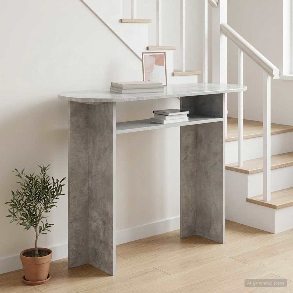 Konsolentisch Betongrau 100 x 39,5 x 75 cm Holzwerkstoff