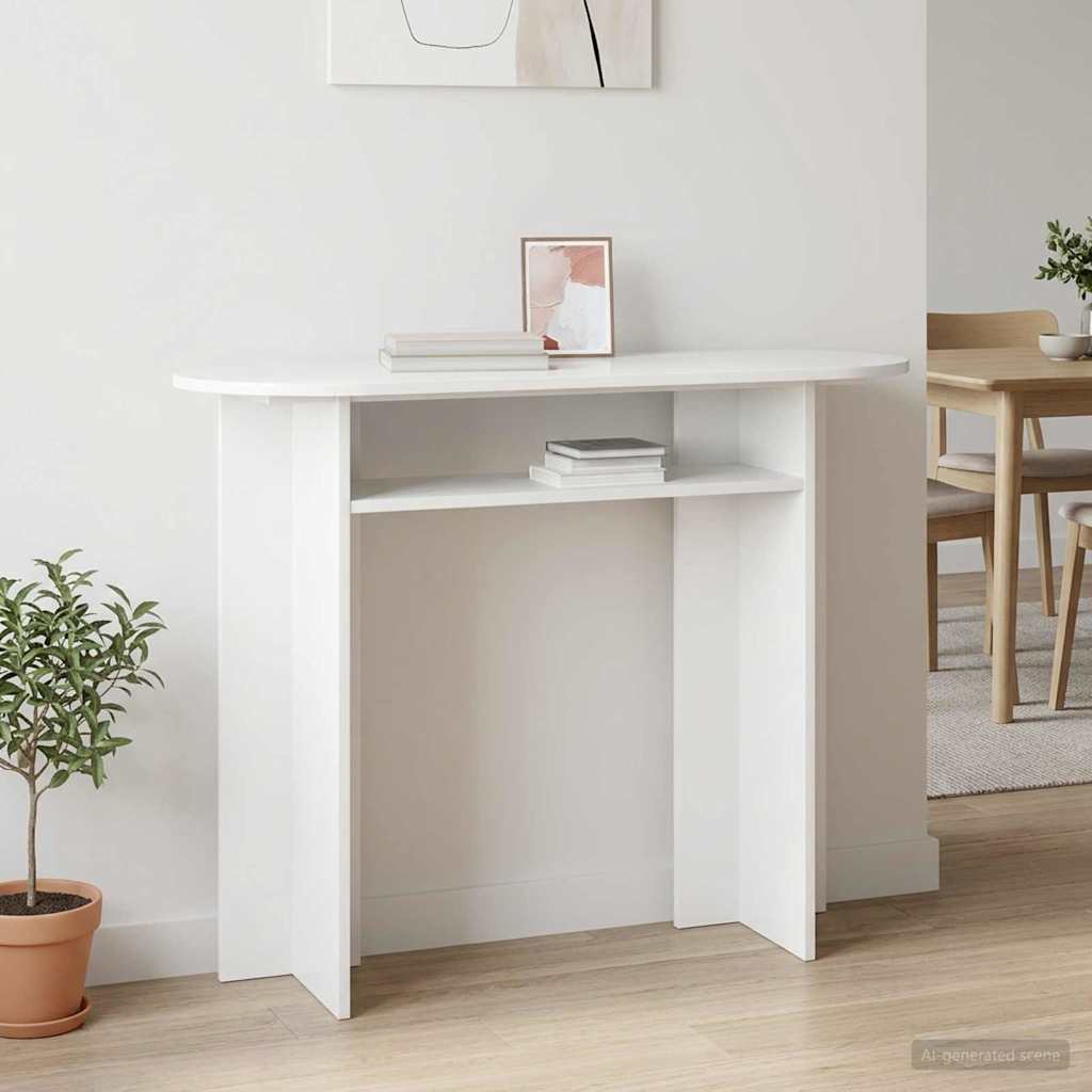 Konsolentisch Hochglanz Weiß 100 x 39,5 x 75 cm Holzwerkstoff