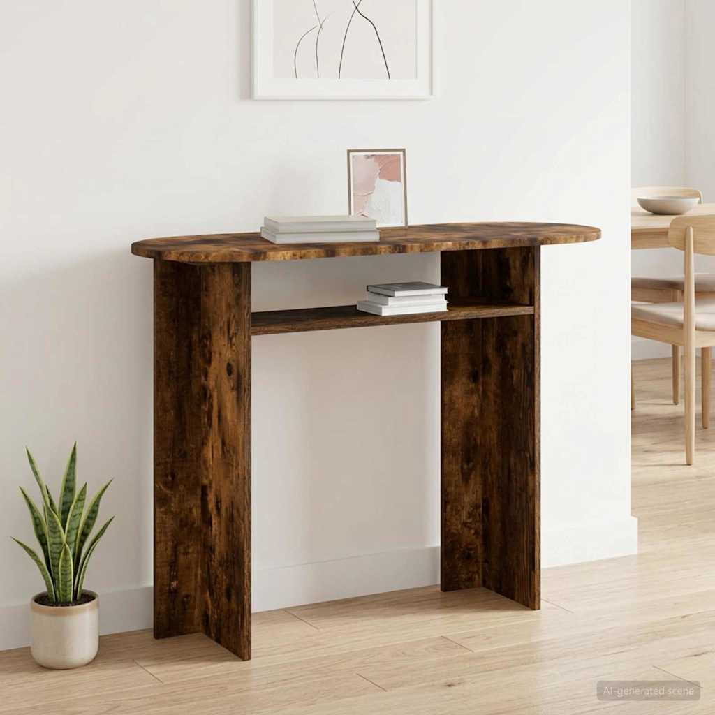 Konsolentisch mit Speicher Geräucherte Eiche 100 x 39,5 x 75 cm