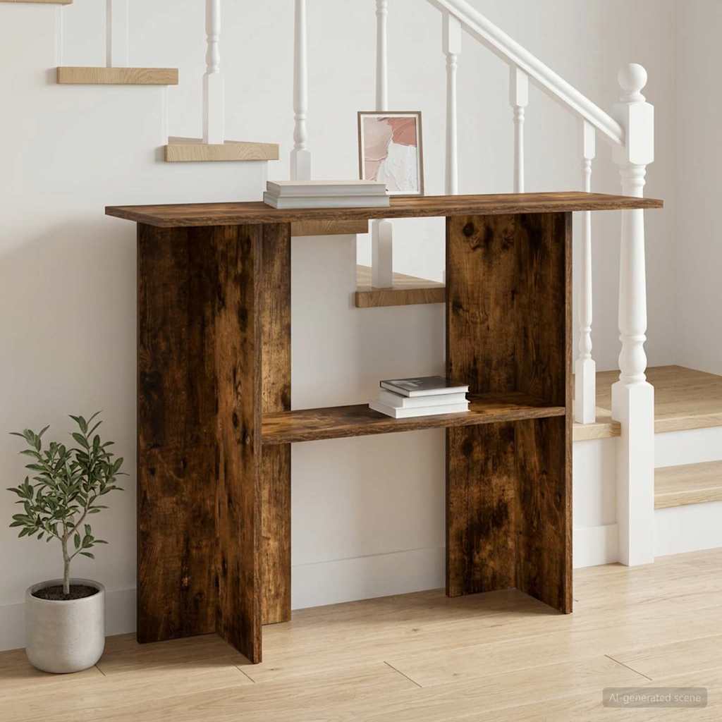 Konsolentisch Geräucherte Eiche 100 x 30 x 75 cm Holzwerkstoff