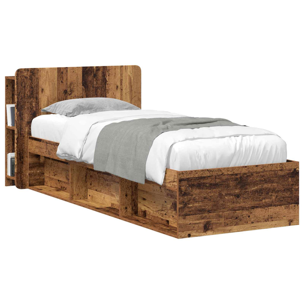 Kopfteil Schrank mit Speicher Altholz Holzwerkstoff