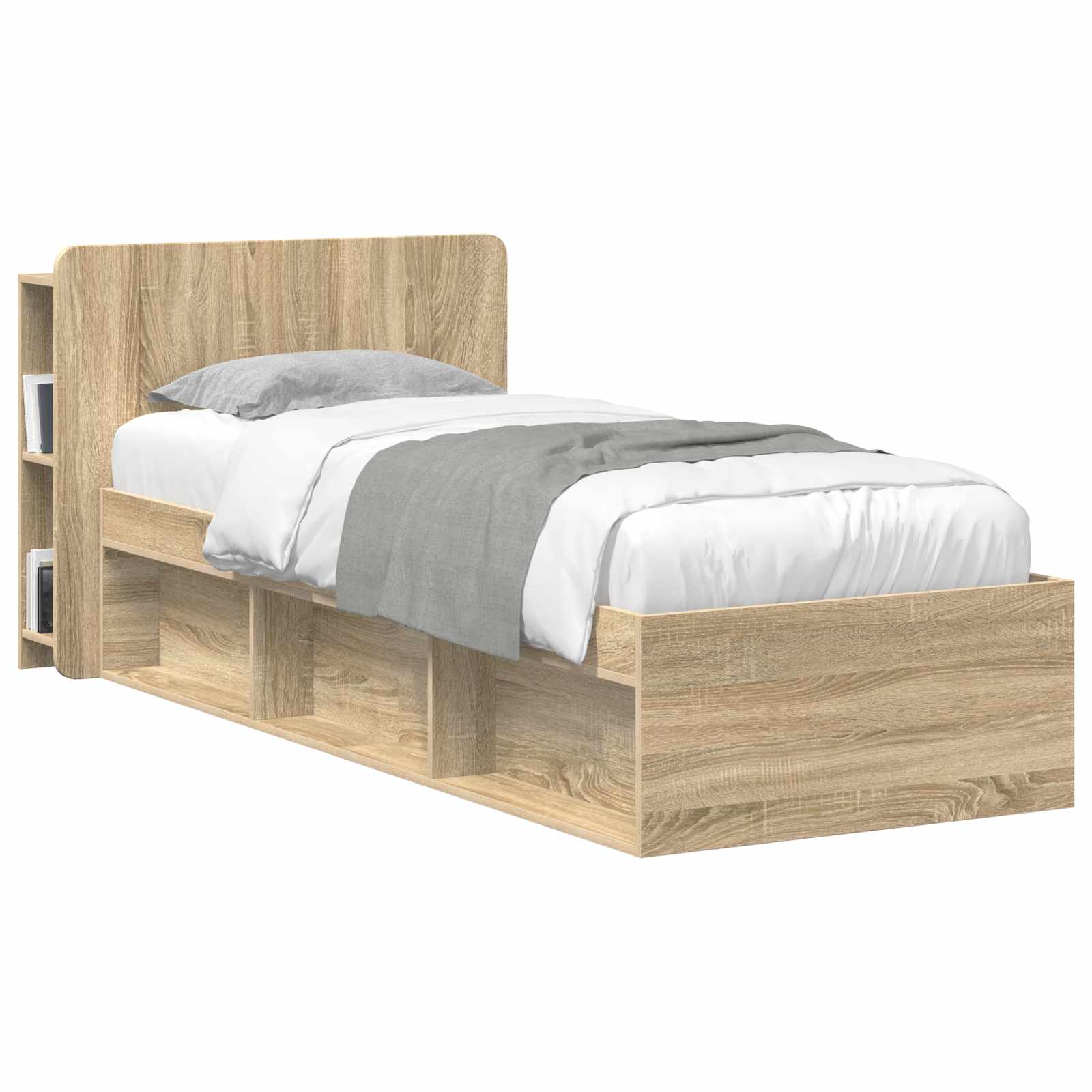 Kopfteil Schrank mit Speicher Sonoma-Eiche Holzwerkstoff