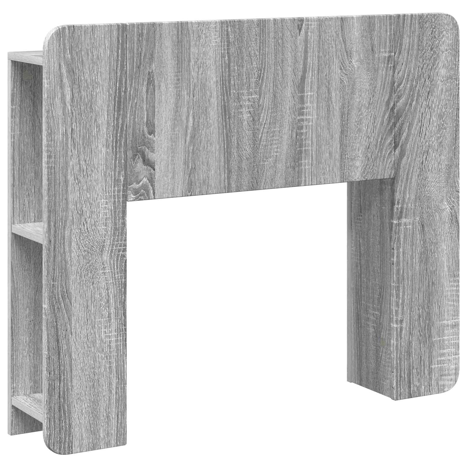 Kopfteil Schrank mit Speicher Graues Sonoma Holzwerkstoff